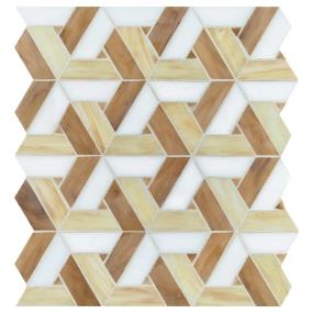 Mosaic Heirloom Gold Glass Beige/Tan Tile