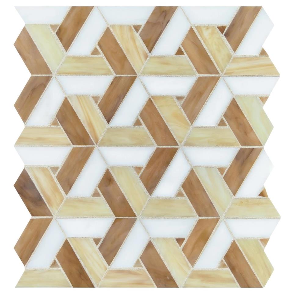 Mosaic Heirloom Gold Glass Beige/Tan Tile