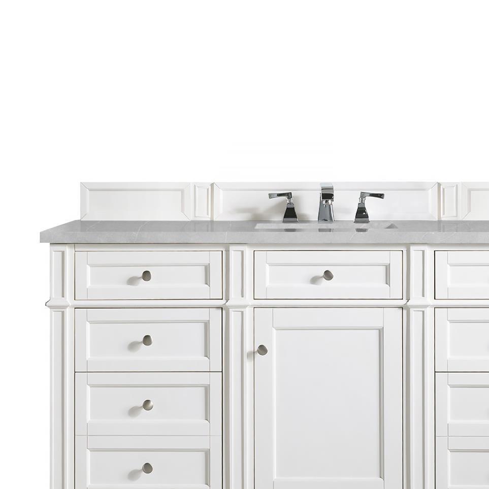 Base with Sink Top Bright White White Vanities