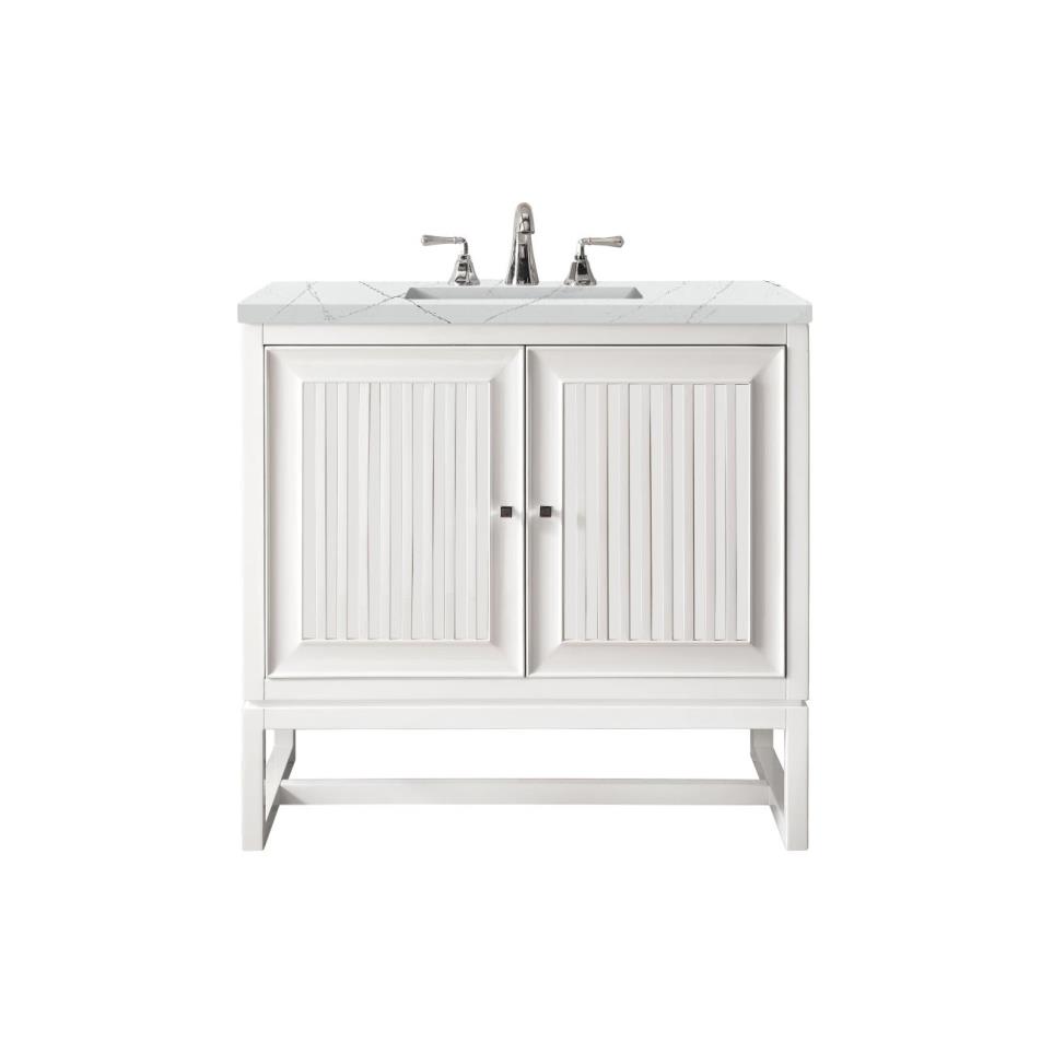 Base with Sink Top Glossy White White Vanities