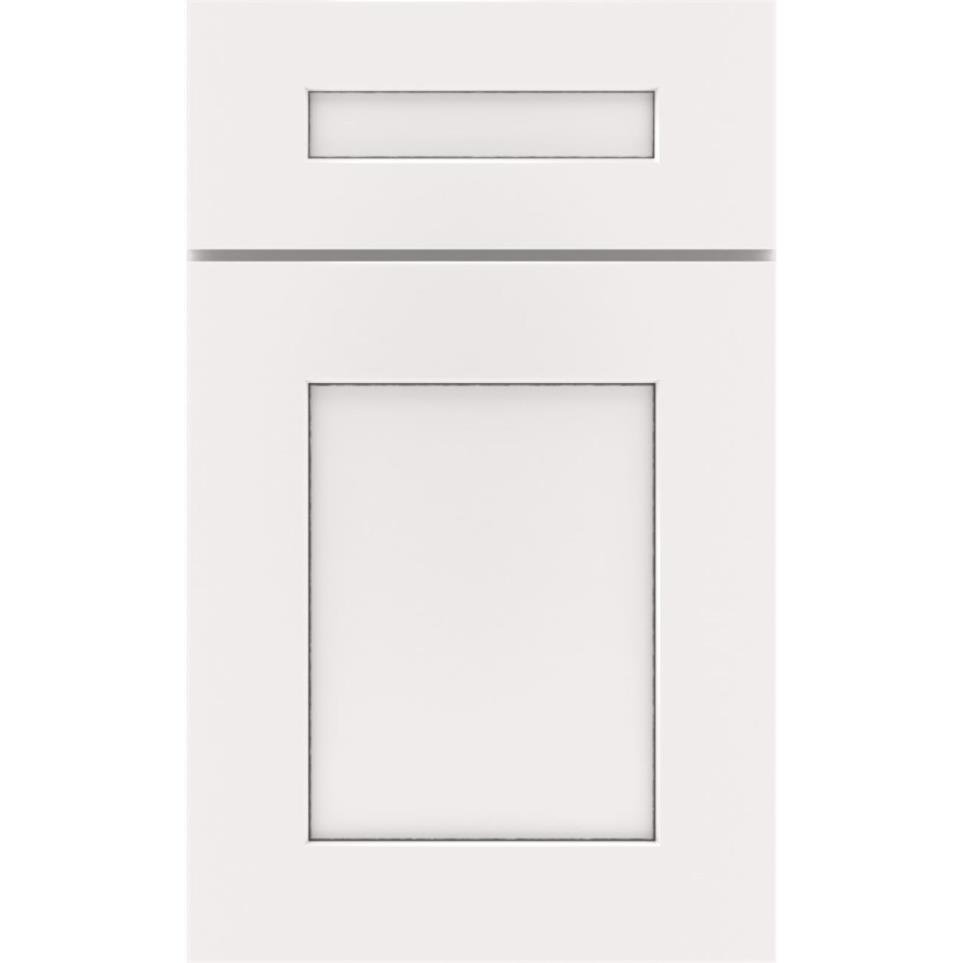 5 Piece White With Grey Stone Detail Glaze - Paint 5 Piece Cabinets