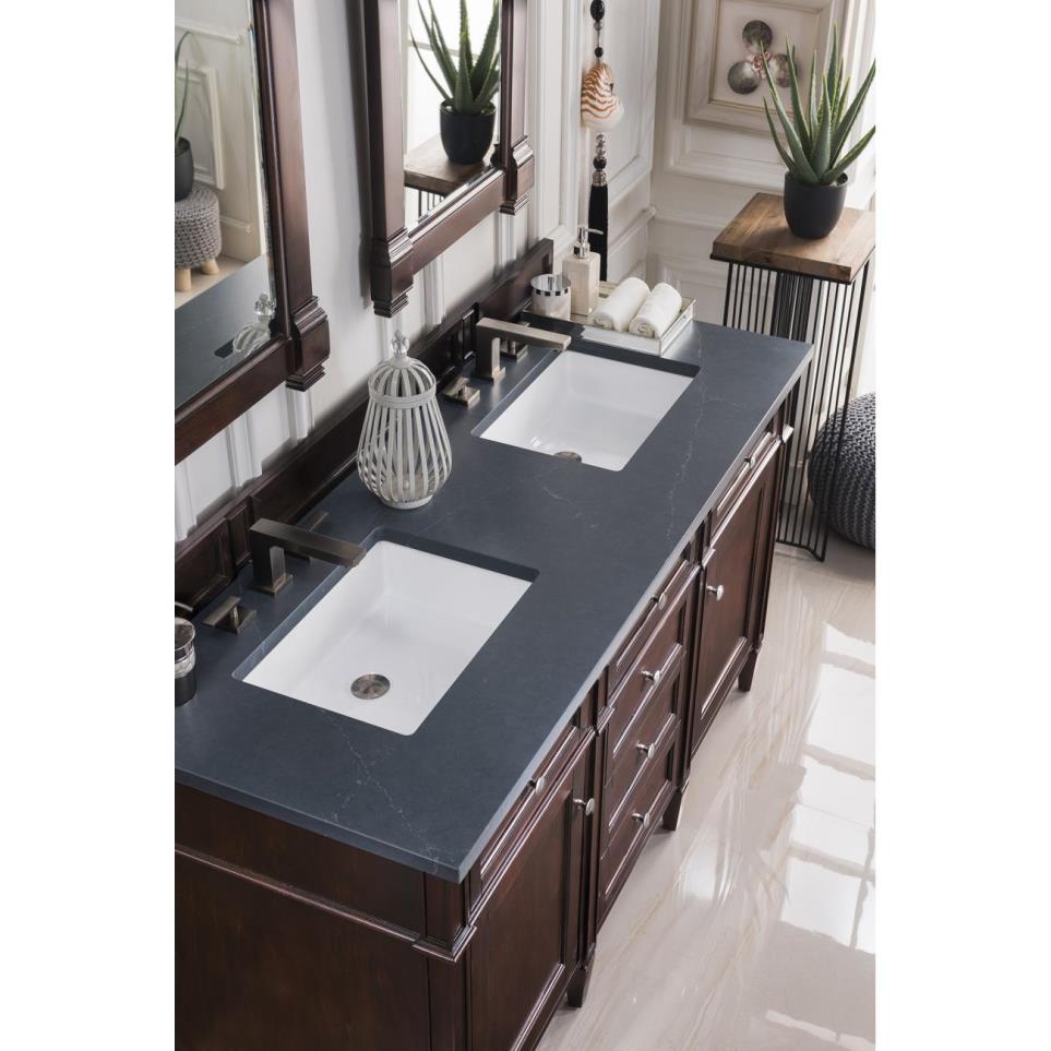 Base with Sink Top Burnished Mahogany Dark Finish Vanities