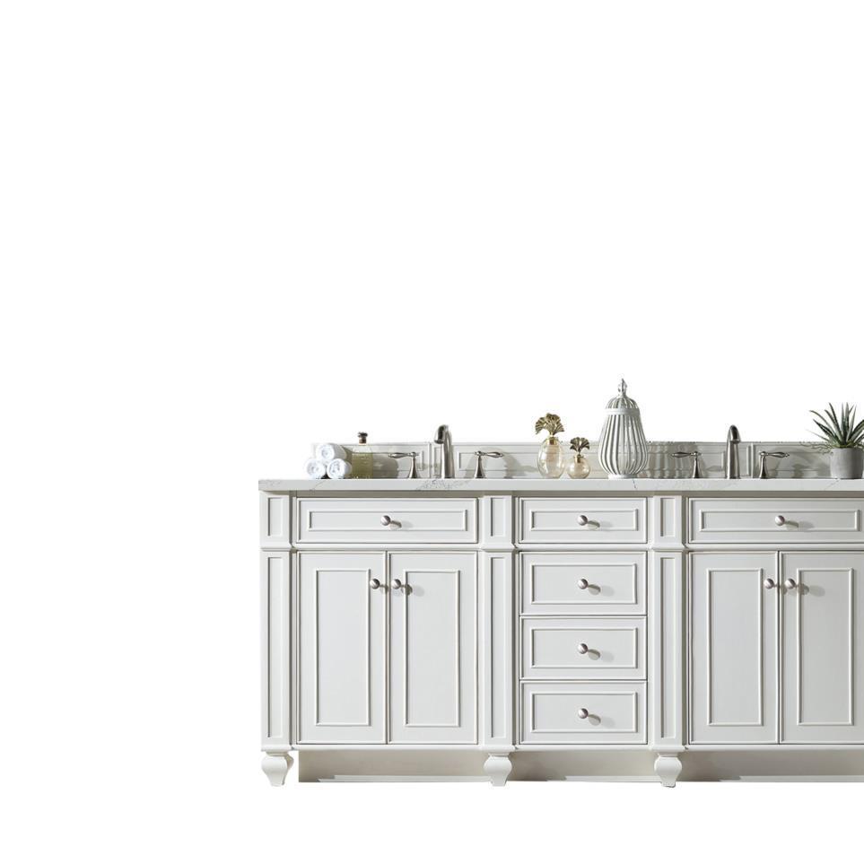 Base with Sink Top Bright White White Vanities