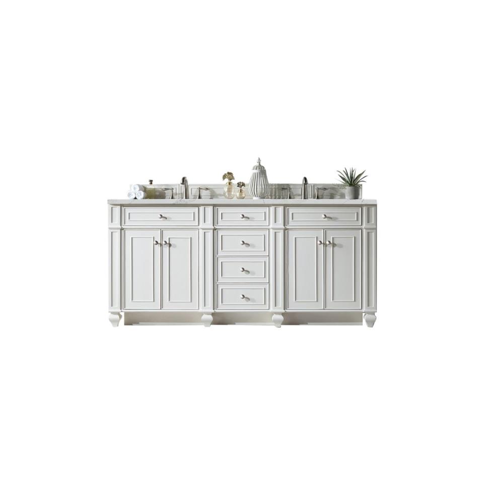 Base with Sink Top Bright White White Vanities