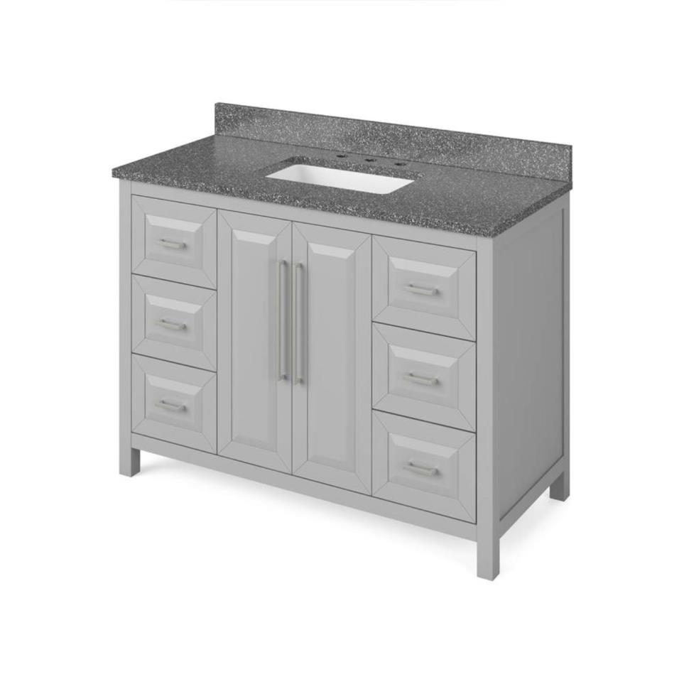 Base with Sink Top Grey Grey / Black Vanities