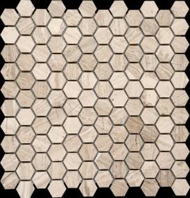 Mosaic Img Woodgrhex Beige/Tan Tile