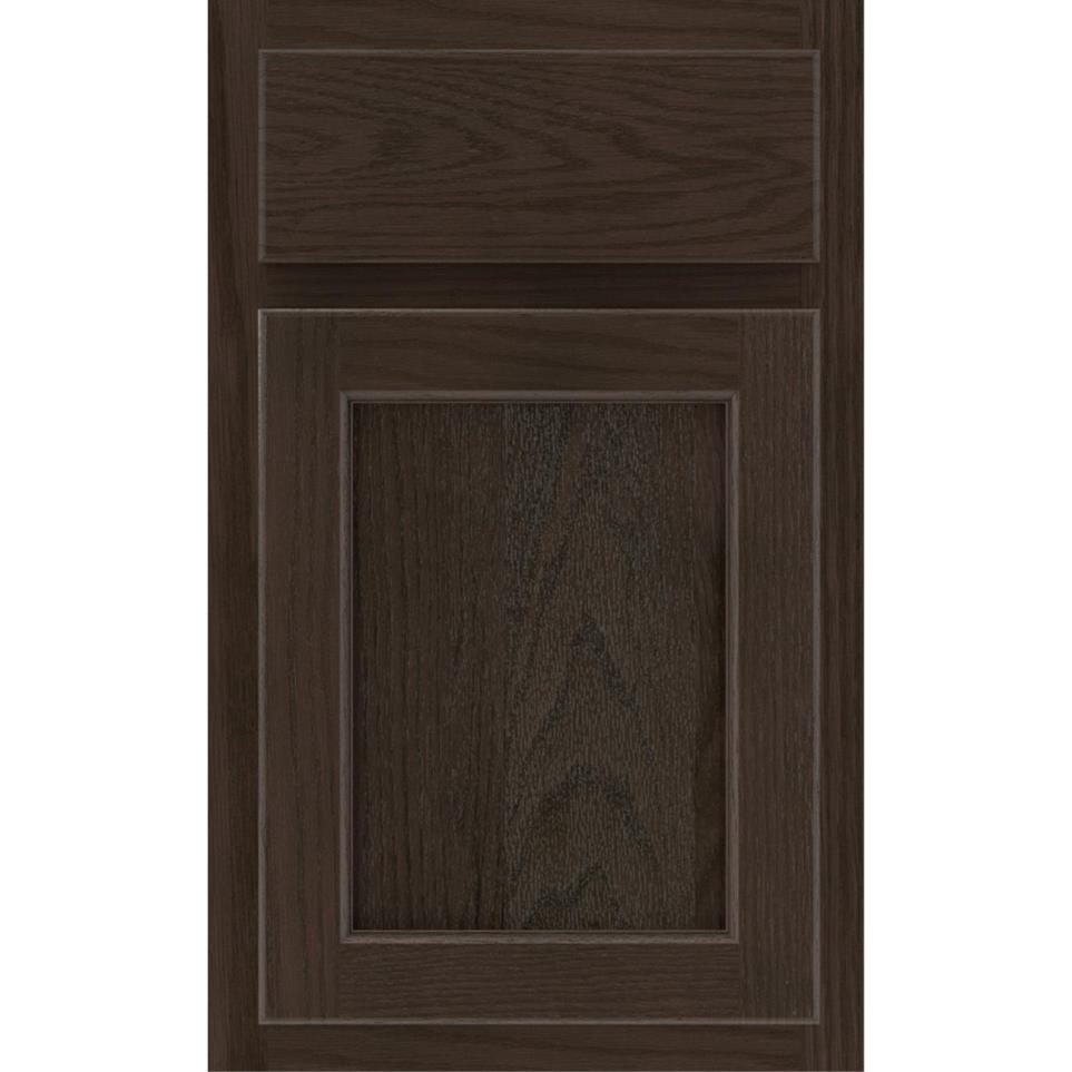 Square Thatch Dark Finish Square Cabinets