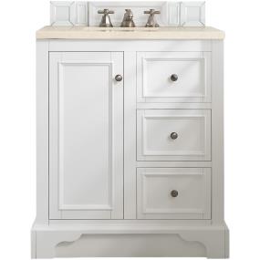 Base with Sink Top Bright White White Vanities