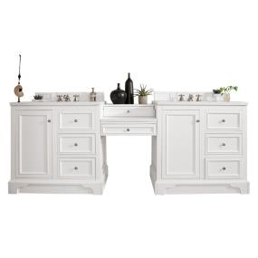 Base with Sink Top Bright White White Vanities