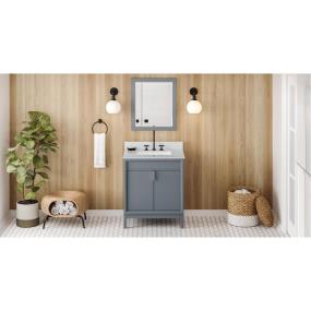 Base with Sink Top Blue Steel Grey / Black Vanities