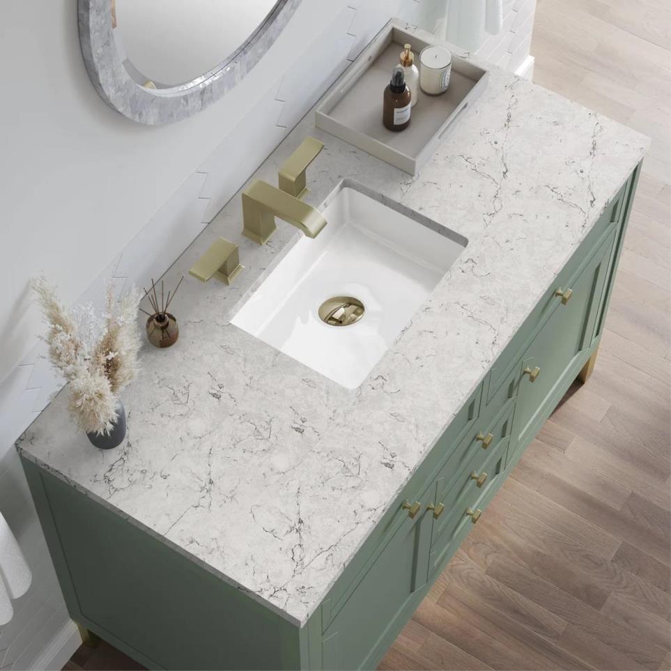 Base with Sink Top Smokey Celadon Green Vanities