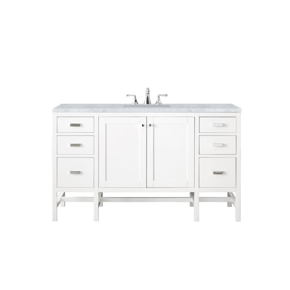 Base with Sink Top Glossy White White Vanities