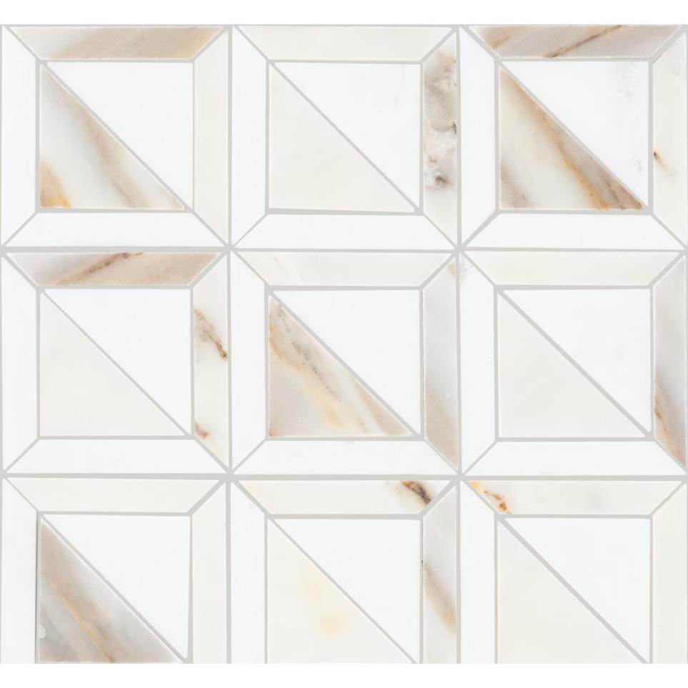 Mosaic Bella Blend Polished Beige/Tan Tile