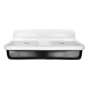 Bath Porcelain Enamel Glaze Black With White  Bathroom Sinks