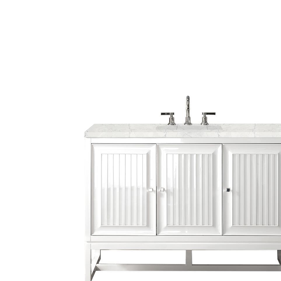 Base with Sink Top Glossy White White Vanities