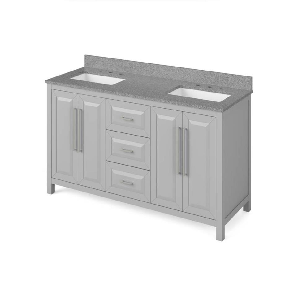 Base with Sink Top Grey Grey / Black Vanities