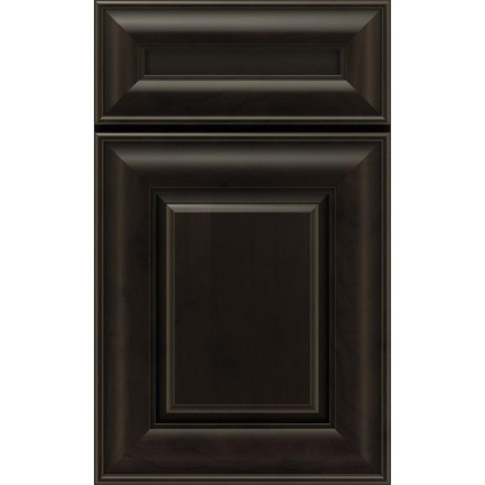 Square Thatch Dark Finish Square Cabinets