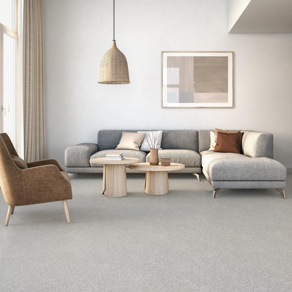 Textured Saxony Sandstorm Beige/Tan Carpet