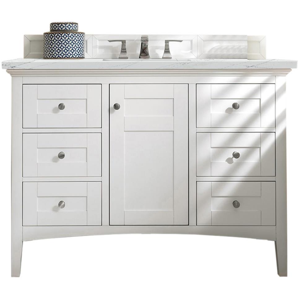 Base with Sink Top Bright White White Vanities