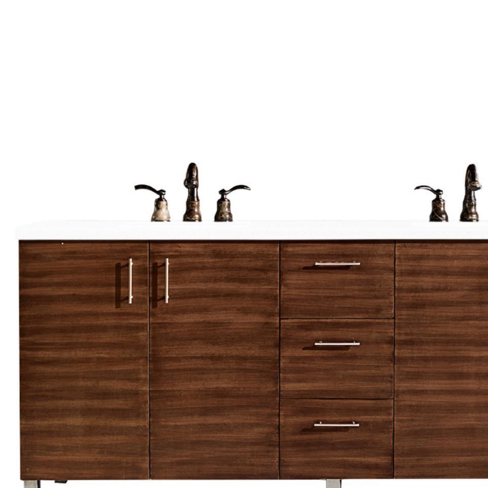 Base with Sink Top Amercian Walnut Dark Finish Vanities