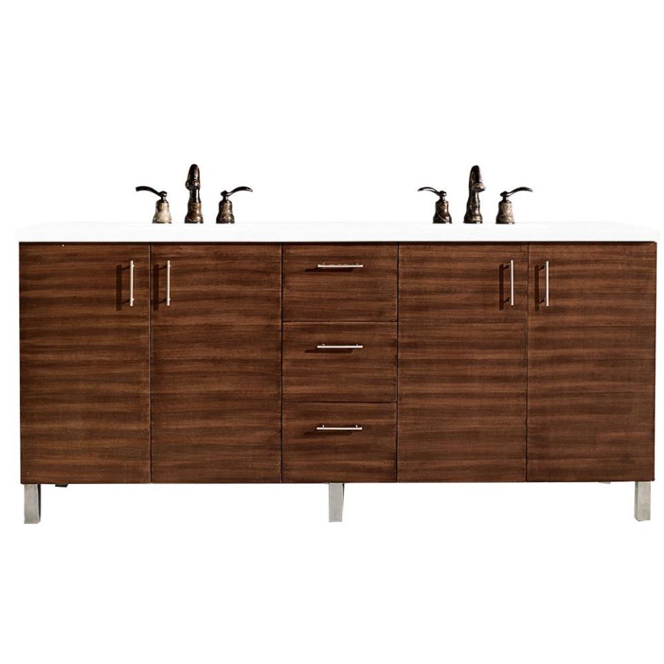 Base with Sink Top Amercian Walnut Dark Finish Vanities