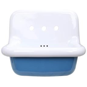 Bath White/Blue  Bathroom Sinks