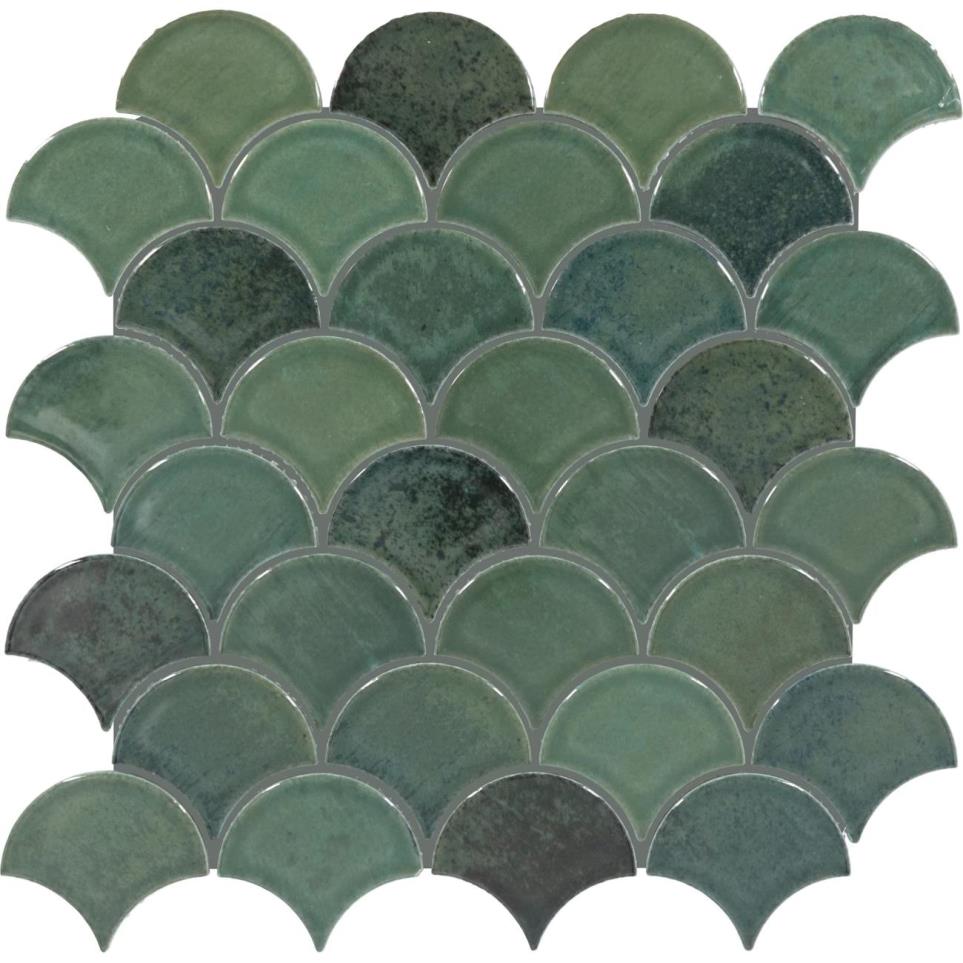 Mosaic Reef Glossy Green Tile