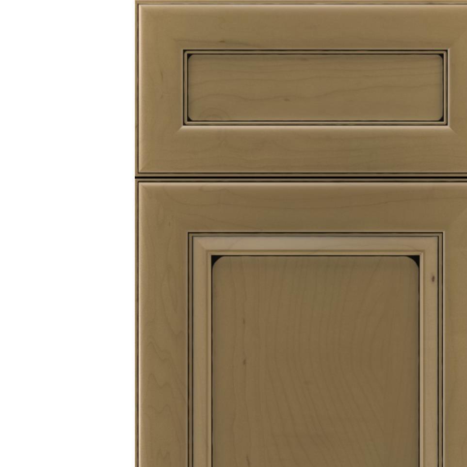 Square Frappe Black Glaze Glaze - Stain Square Cabinets