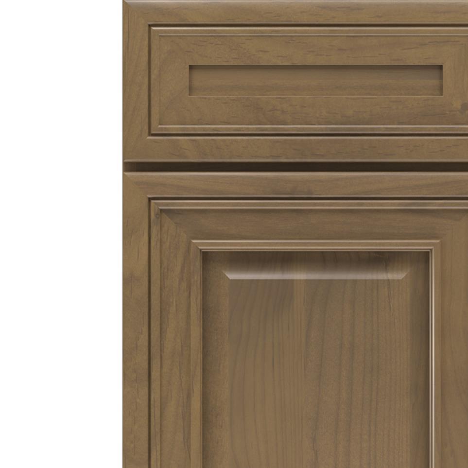 Square Buckskin Medium Finish Square Cabinets