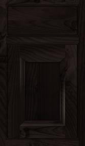 Square Beaded Teaberry Dark Finish Cabinets