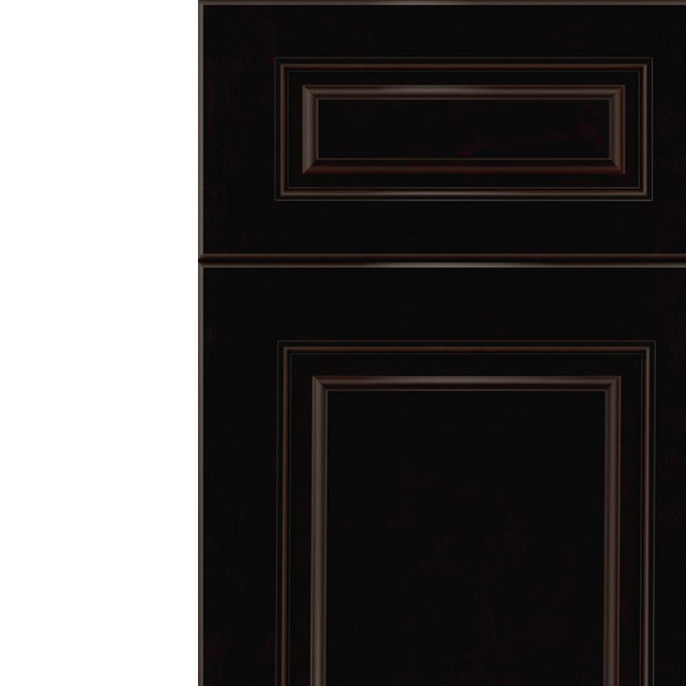 Square Espresso Black Glaze Glaze - Stain Square Cabinets