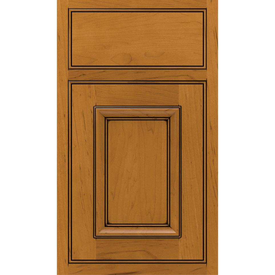 Square Beaded Natural Coffee Medium Finish Square Cabinets