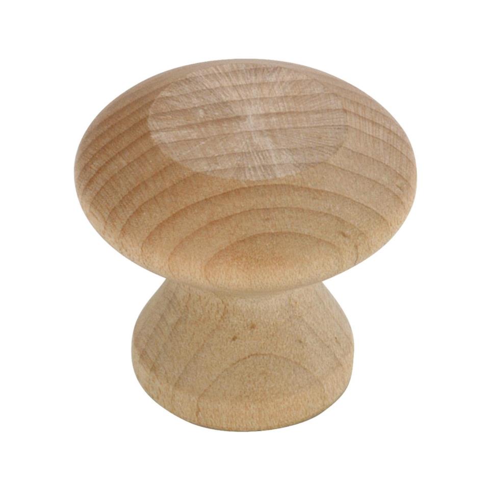 Knob Unfinished Maple Light Finish Knobs