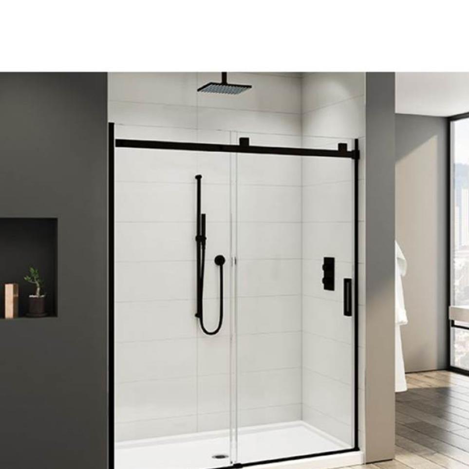 Wall Matte Black Black Showers