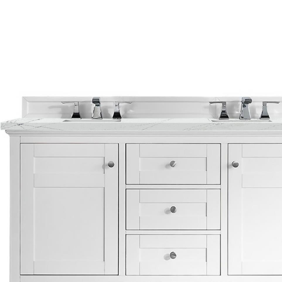 Base with Sink Top Bright White White Vanities