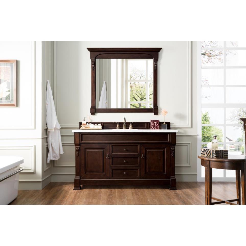 Base with Sink Top Burnished Mahogany Dark Finish Vanities
