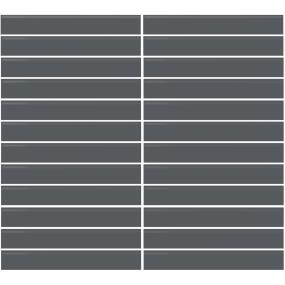 Mosaic Chalkboard Glossy Black Tile