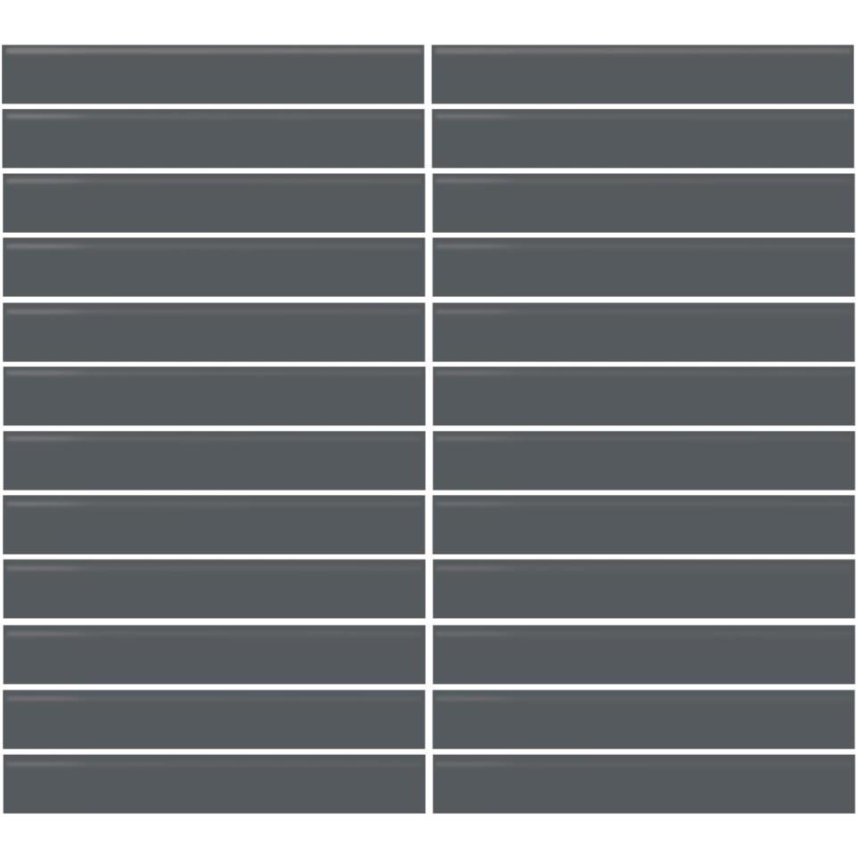 Mosaic Chalkboard Glossy Black Tile