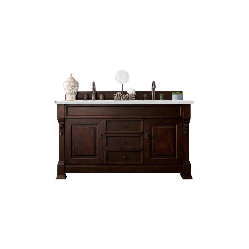 Base with Sink Top Burnished Mahogany Dark Finish Vanities