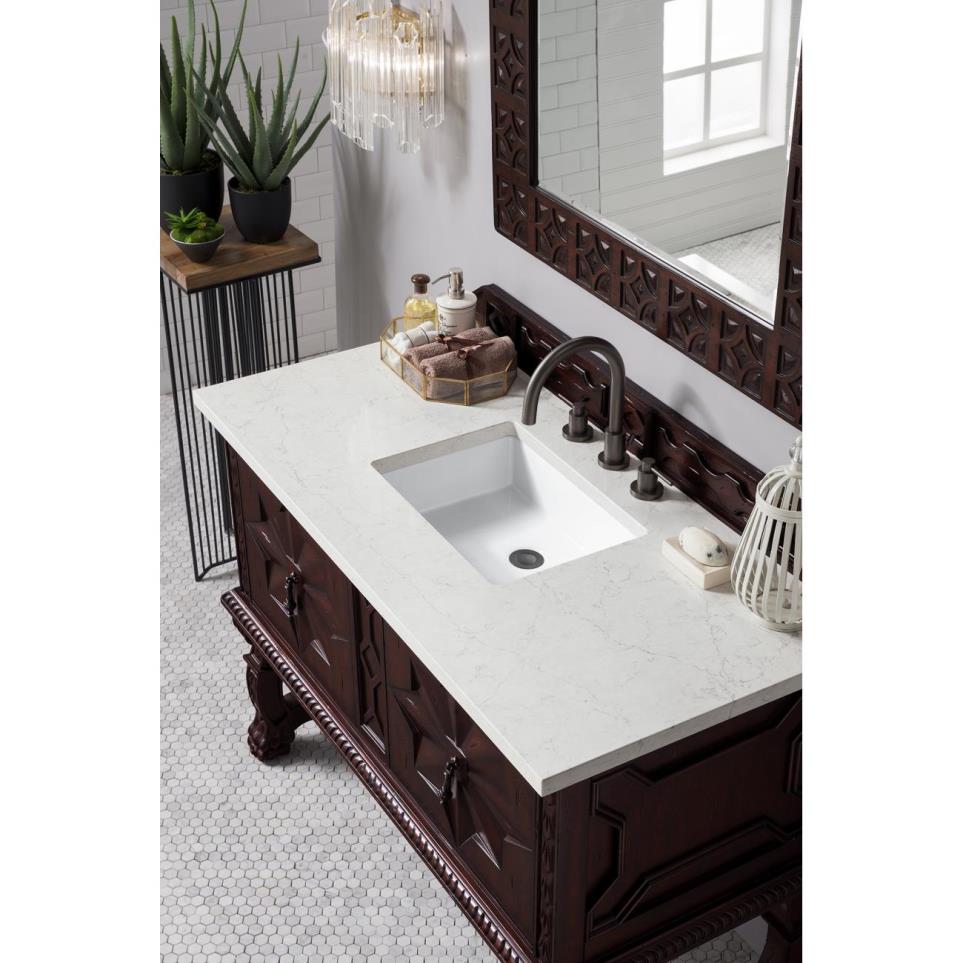 Base with Sink Top Antique Walnut Dark Finish Vanities