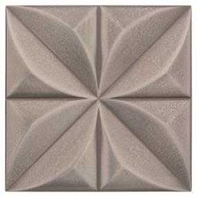 Decoratives and Medallions Nickel Satin Gray Tile