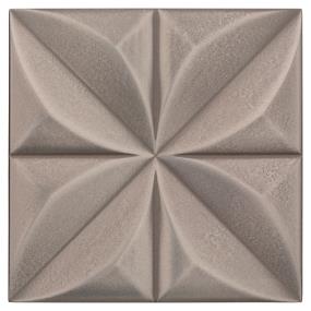 Decoratives and Medallions Nickel Satin Gray Tile