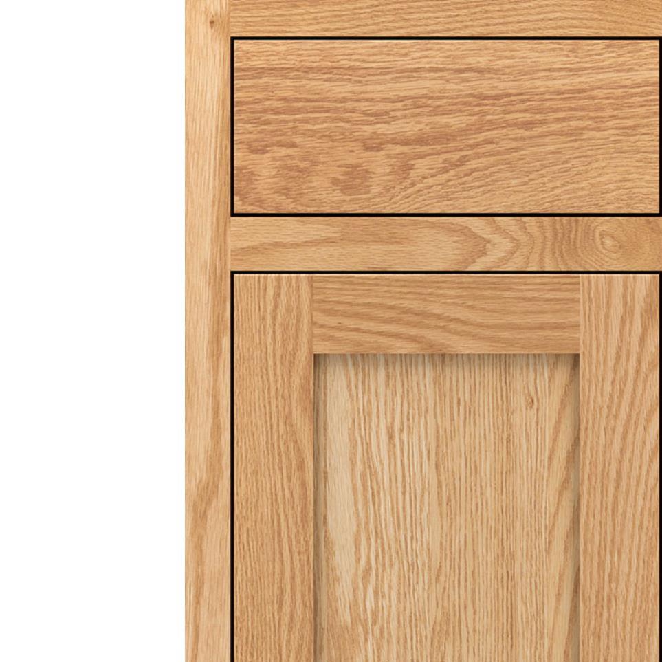 Square Natural Light Finish Square Cabinets