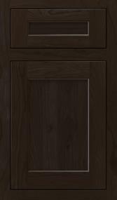 Square Teaberry Dark Finish Cabinets