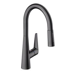 Kitchen Brushed Black Chrome Black Faucets