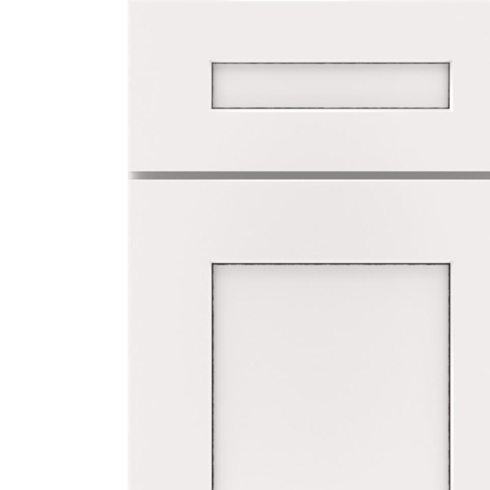 Square White With Amaretto Creme Detail Glaze - Paint Square Cabinets