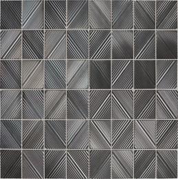 Mosaic Metallic Gray Glossy Gray Tile