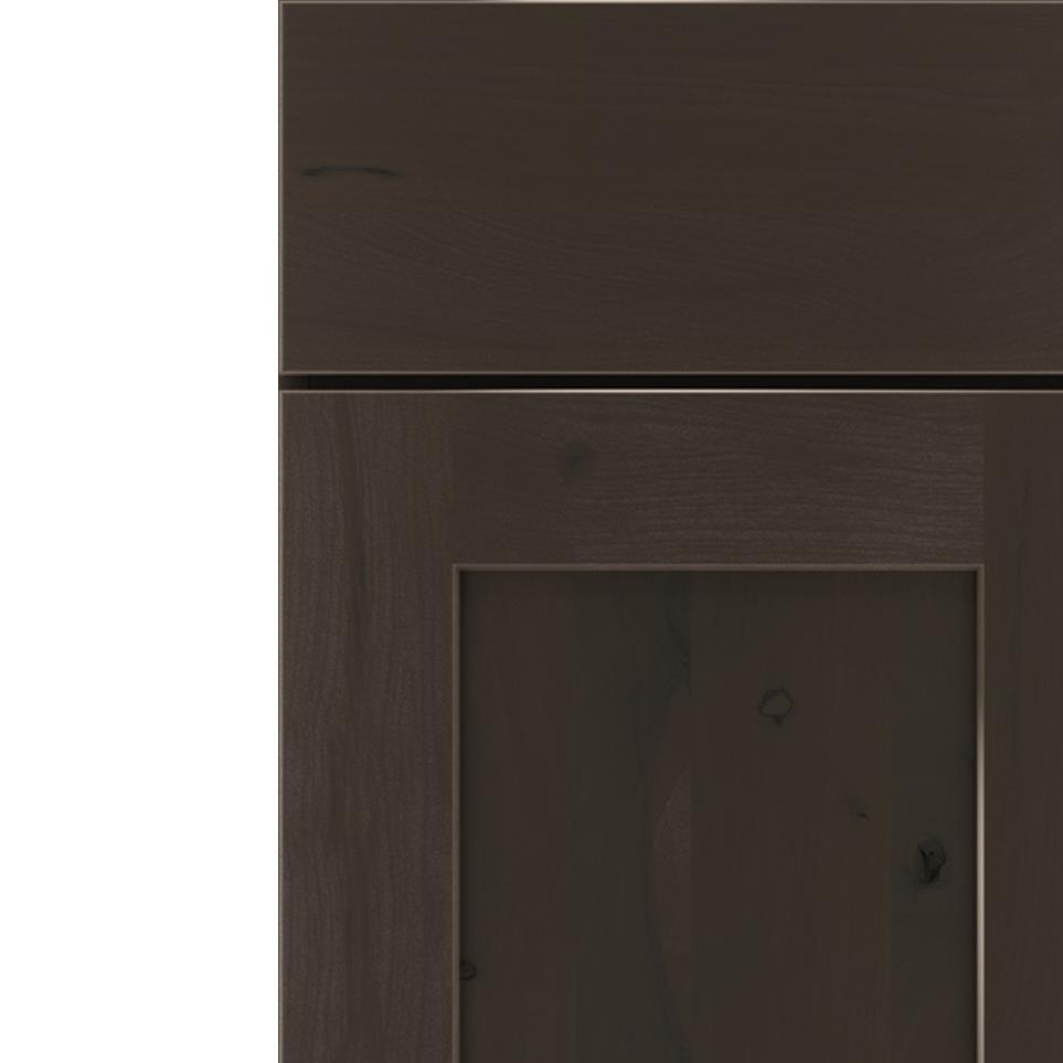 Square Thatch Dark Finish Square Cabinets