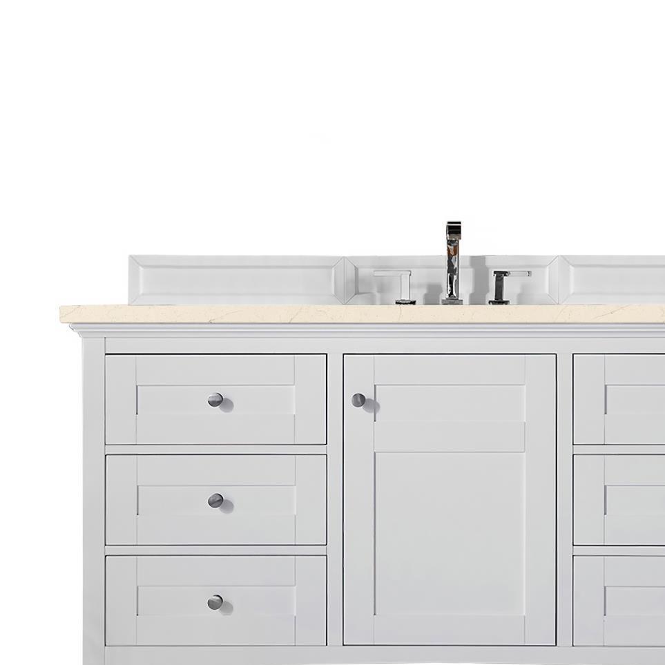 Base with Sink Top Bright White White Vanities