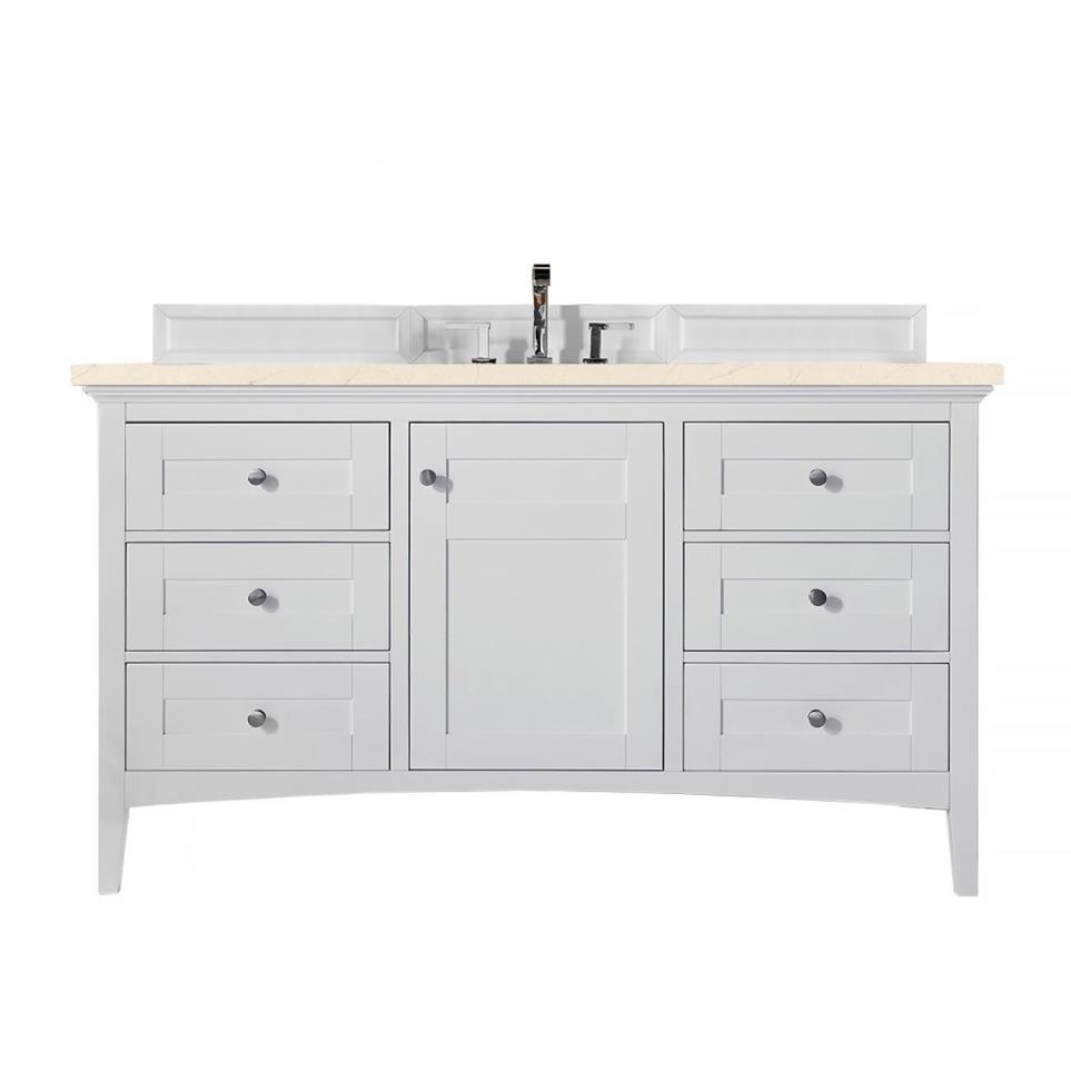 Base with Sink Top Bright White White Vanities